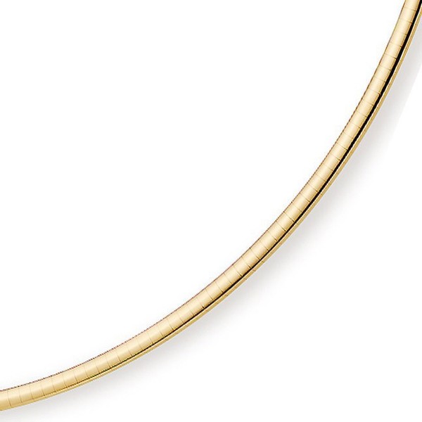 3mm Halsreif flach 750 Gelbgold 45cm