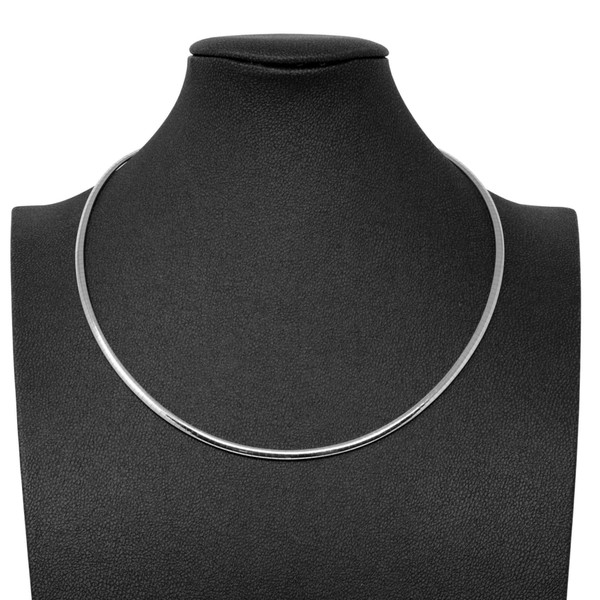 3mm Halsreif 750 Weißgold 50cm