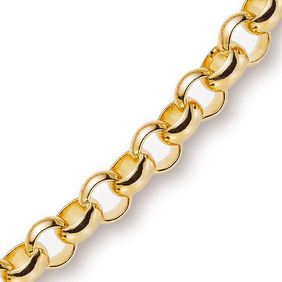 7mm Armband Erbskette 750 Gelbgold 19cm