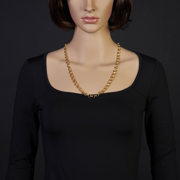 8mm Erbskette 750 Gelbgold 60cm