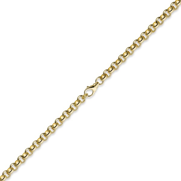 8mm Erbskette 750 Gelbgold 60cm