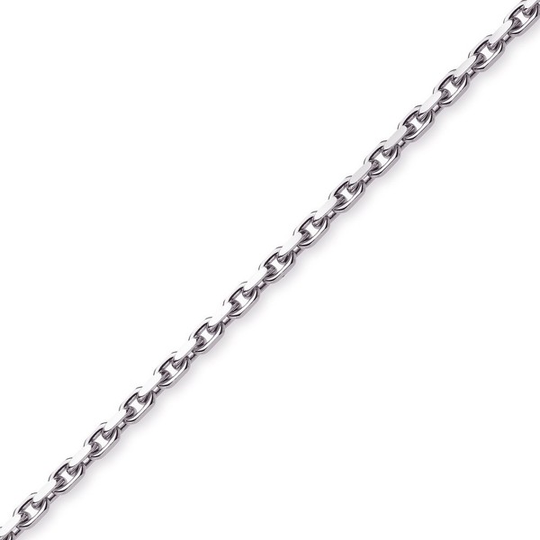 6,5mm Ankerkette aus 750 Weißgold 60cm