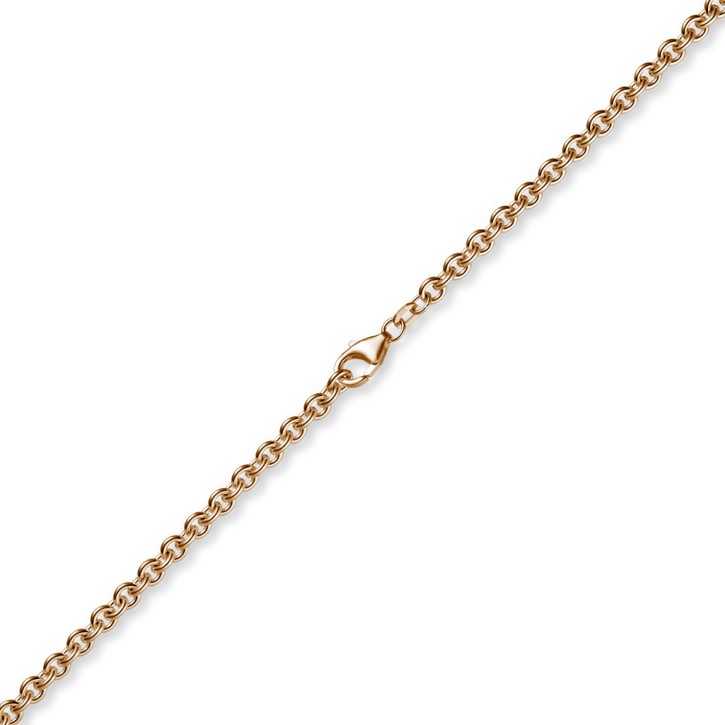 4,6mm Rundankerkette aus 750 Rotgold 45cm