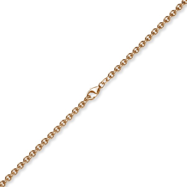 4,6mm Rundankerkette aus 750 Rotgold 55cm