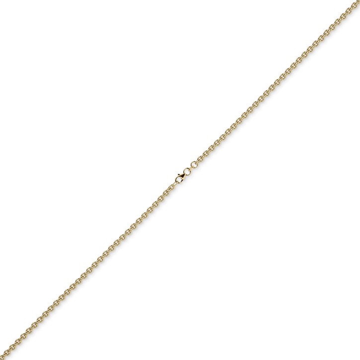 4mm Rund-Ankerkette aus 750 Gelbgold 45cm