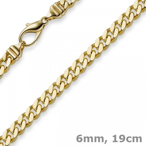 6mm Panzerarmband Armband Armkette 750 Gold Gelbgold 19cm Herren Goldarmband 6mm Panzerarmband Armband Armkette 750 Gold Gelbgold 19cm Herren Goldarmband