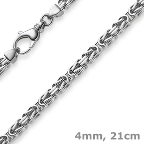4mm Armband Königskette 750 Weißgold massiv 21cm Goldkette Herren 4mm Armband Königskette 750 Weißgold massiv 21cm Goldkette Herren