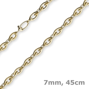 7mm Spitz-Anker-Kette aus 585 Gold Gelbgold 45cm Halsschmuck Collier Halskette 7mm Spitz-Anker-Kette aus 585 Gold Gelbgold 45cm Halsschmuck Collier Halskette