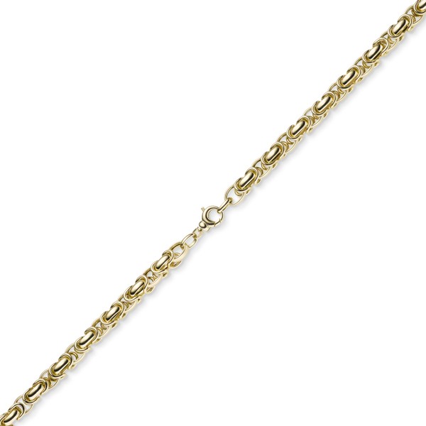 7mm runde Königskette aus 585 Gelbgold 45cm