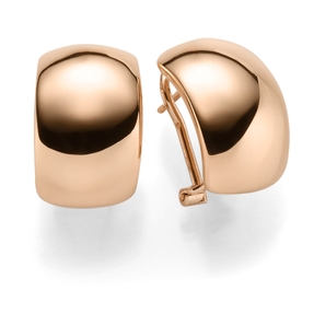 Ohrstecker Clip-Stecker Ohrringe 12mm breit abgerundet 585 Gold Rotgold Ohrstecker Clip-Stecker Ohrringe 12mm breit abgerundet 585 Gold Rotgold