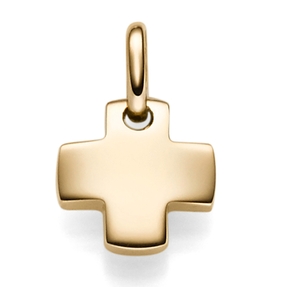 Anhänger Kreuz symmetrisch 10,5x15,5mm aus 585 Gold Gelbgold flach massiv Unisex Anhänger Kreuz symmetrisch 10,5x15,5mm aus 585 Gold Gelbgold flach massiv Unisex