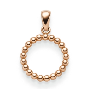 Anhänger Ring Kreis aus Kügelchen 585 Gold Rotgold 19,5x13mm schlicht glänzend Anhänger Ring Kreis aus Kügelchen 585 Gold Rotgold 19,5x13mm schlicht glänzend