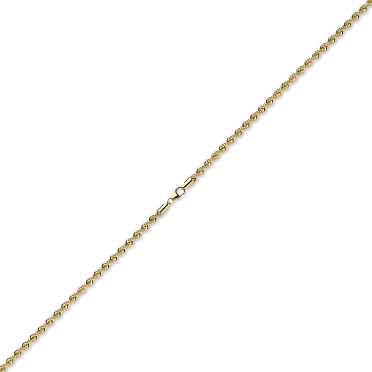 4mm Kordelkette aus 585 Gelbgold 45cm