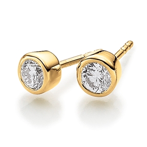 Ohrstecker Ohrringe mit Diamant Brillant 0,50ct. Solitär rund 750 Gold Gelbgold Ohrstecker Ohrringe mit Diamant Brillant 0,50ct. Solitär rund 750 Gold Gelbgold