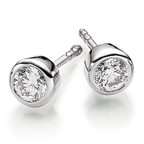 Ohrstecker Ohrringe mit Diamant Brillant 0,50ct. Solitär rund 750 Gold Weißgold Ohrstecker Ohrringe mit Diamant Brillant 0,50ct. Solitär rund 750 Gold Weißgold
