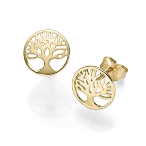 Lebensbaum Ohrstecker Stecker Ohrringe Ohrschmuck 10mm Kreis 585 Gold Gelbgold Lebensbaum Ohrstecker Stecker Ohrringe Ohrschmuck 10mm Kreis 585 Gold Gelbgold