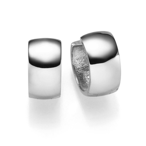 Ohrringe Creolen 7x14mm Ohrschmuck aus 585 Gold Weißgold schlicht glänzend Ohrringe Creolen 7x14mm Ohrschmuck aus 585 Gold Weißgold schlicht glänzend