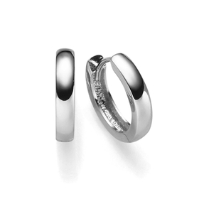 Ohrringe Creolen 2,5x13,5mm Ohrschmuck aus 585 Gold Weißgold schlicht glänzend