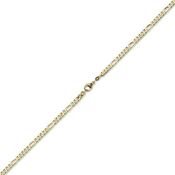 4,5mm Collier Figarokette 585 Gelbgold 50cm