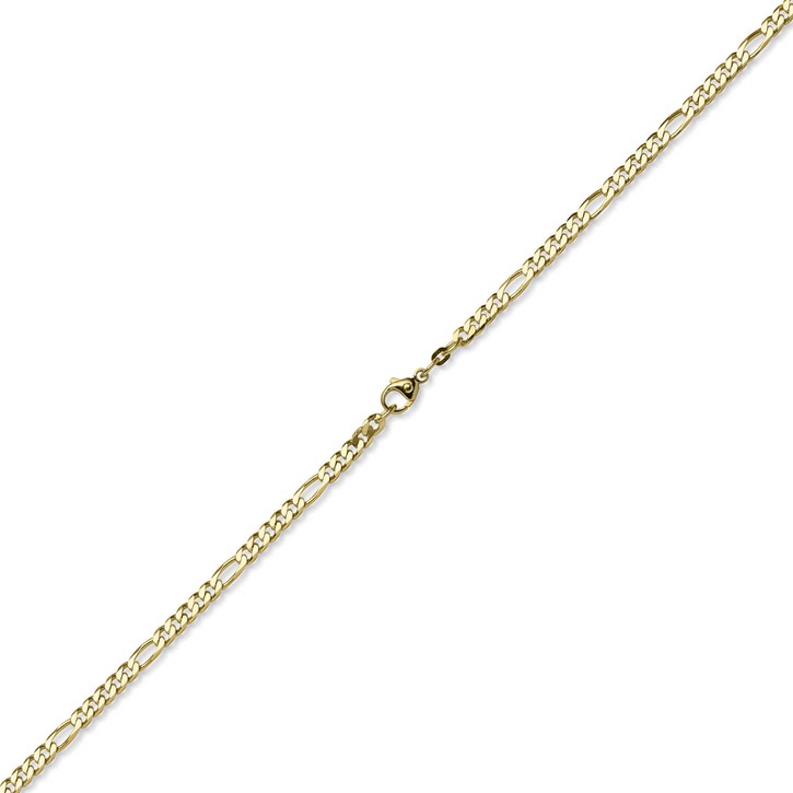 4,5mm Collier Figarokette 585 Gelbgold 60cm