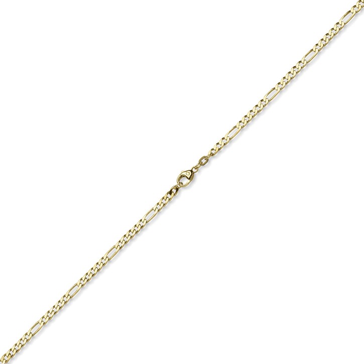 3,5mm Collier Figaro-Kette 585 Gelbgold 50cm