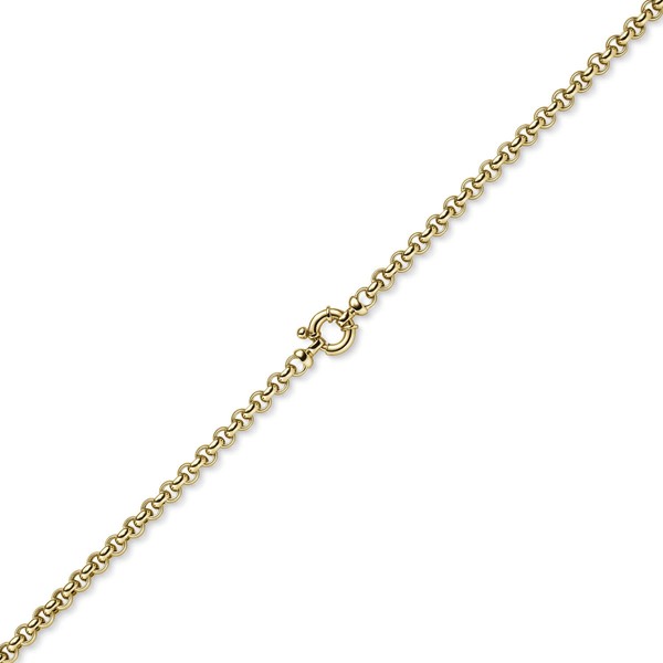 6mm Collier Erbkette 585 Gelbgold Unisex 45cm