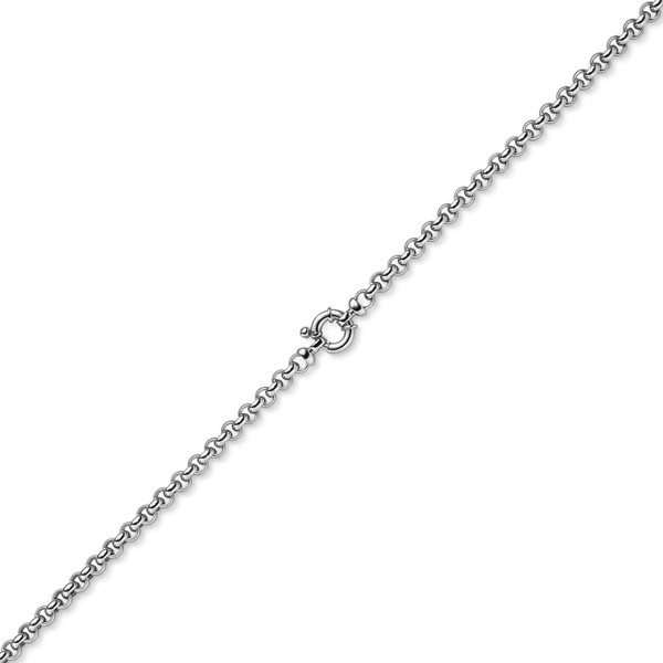 6mm Collier Erbkette Collier 585 Weißgold 50cm