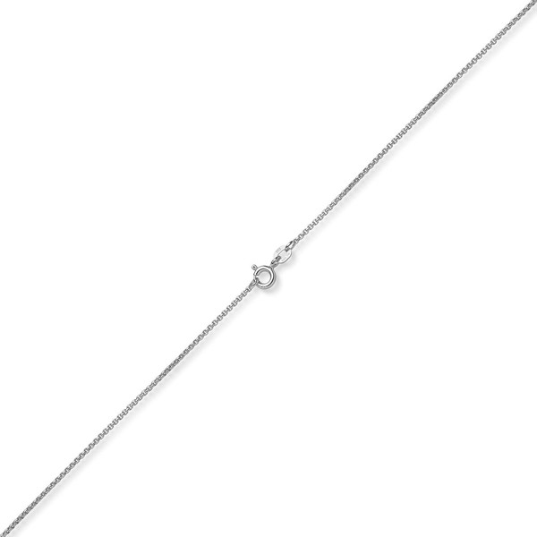 1,2mm Venezianer-Kette 750 Weißgold Collier 45cm
