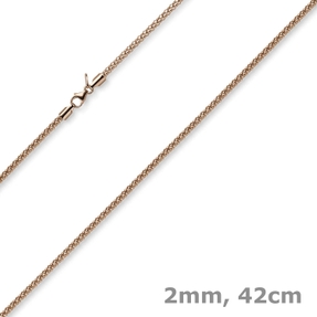 2mm Collier runde Himbeer-Kette aus 585 Gold Rotgold Halsschmuck Halskette, 42cm 2mm Collier runde Himbeer-Kette aus 585 Gold Rotgold Halsschmuck Halskette, 42cm