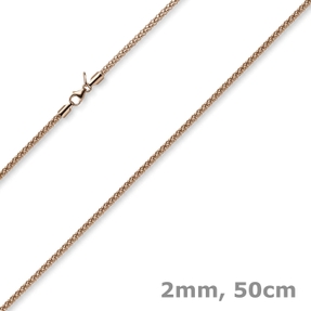 2mm Collier runde Himbeer-Kette aus 585 Gold Rotgold Halsschmuck Halskette, 50cm 2mm Collier runde Himbeer-Kette aus 585 Gold Rotgold Halsschmuck Halskette, 50cm