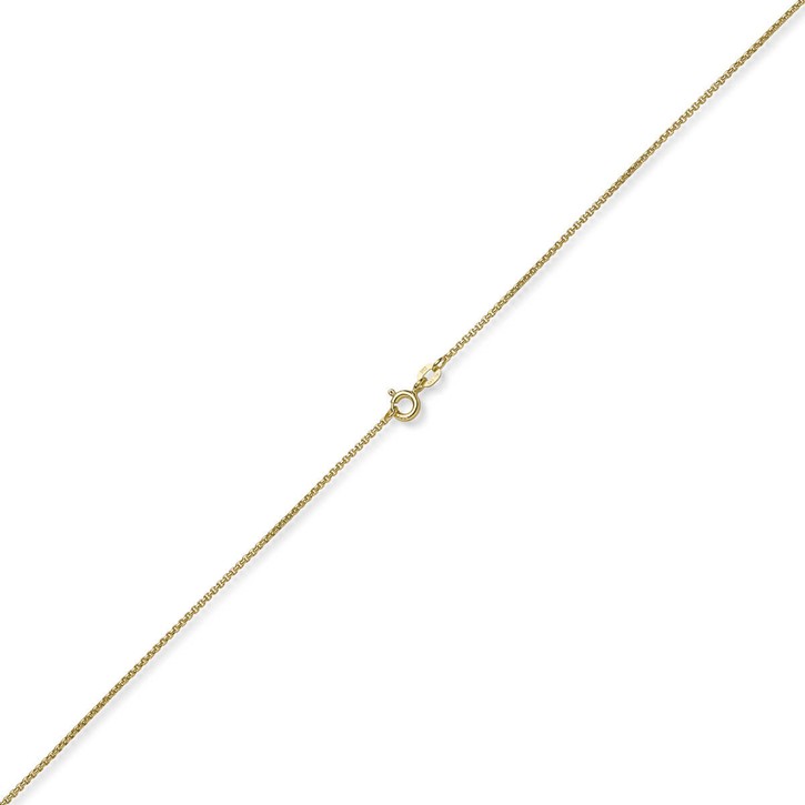 1,2mm Collier runde Veneziakette 585 Gelbgold 38cm
