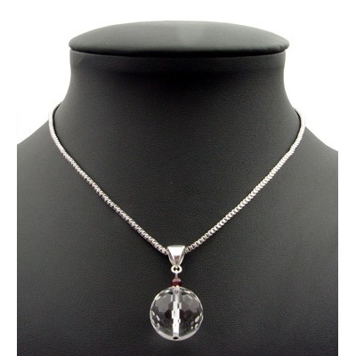 Anhänger Bergkristall Granat und 925 Silber