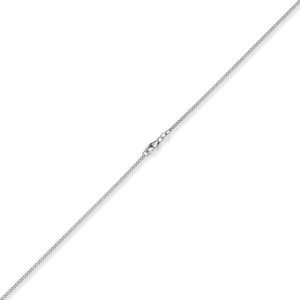 1,5mm Panzerkette Collier 585 Gold Weißgold 50cm