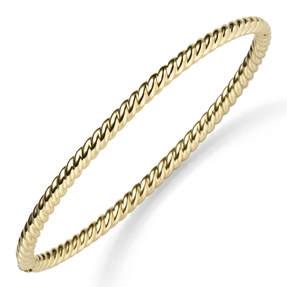 Kordel Armreif Armband Armschmuck aus 585 Gold Gelbgold 3,5mm breit, glänzend