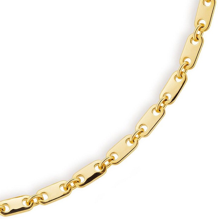 5mm Plattenkette 585 Gelbgold 70cm