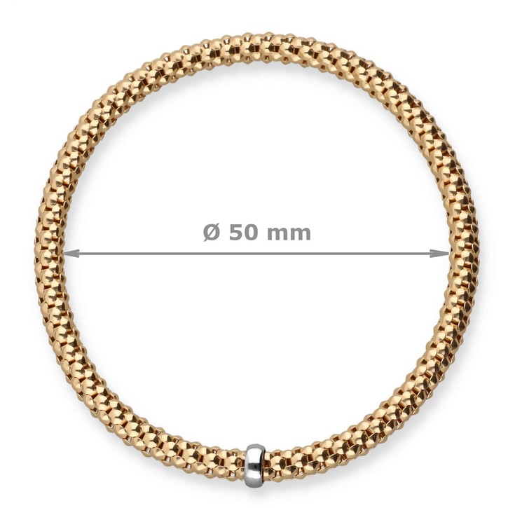 4mm Himbeer-Armband aus 750 Gelbgold