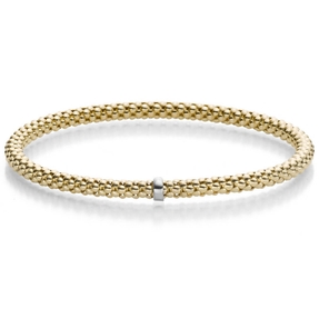 Himbeer-Armband Armreif Armschmuck elastisch 4mm 750 Gold Gelbgold stretch Himbeer-Armband Armreif Armschmuck elastisch 4mm 750 Gold Gelbgold stretch