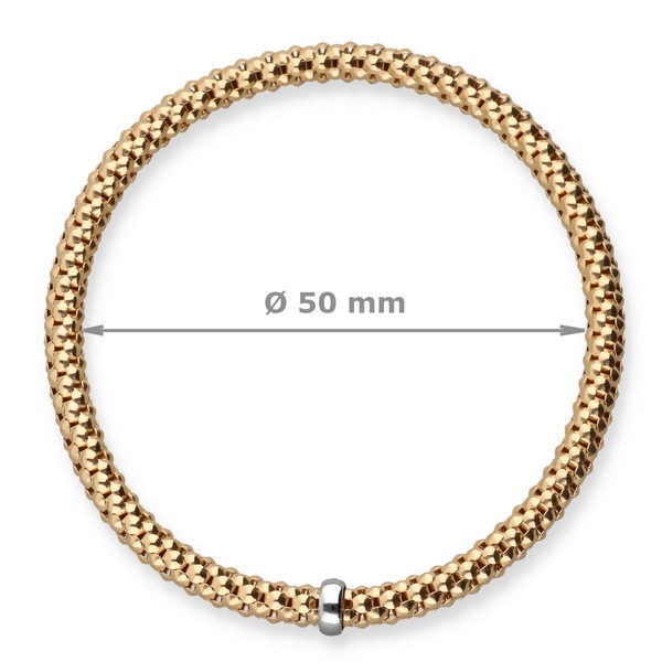 4mm Himbeer-Armband aus 750 Gelbgold