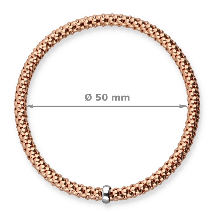 4mm Himbeer-Armband aus 750 Rotgold