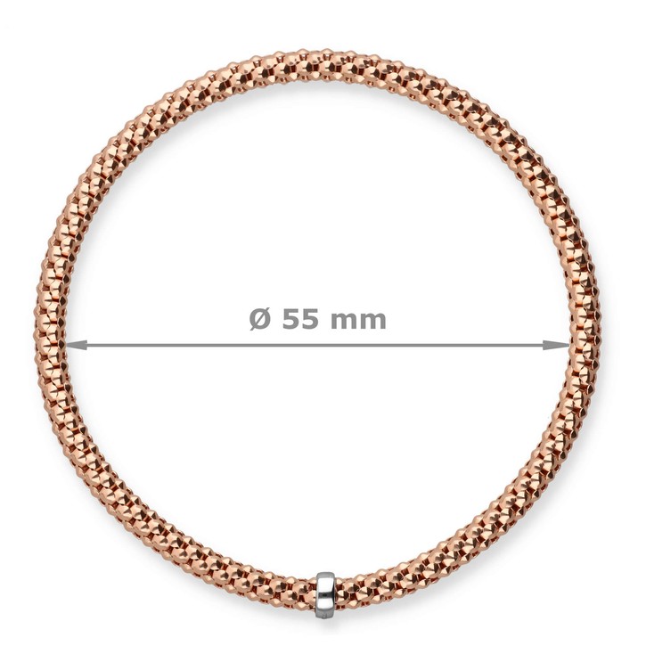 4mm Himbeer-Armband aus 750 Rotgold