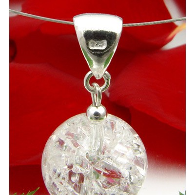 Anhänger aus Bergkristall und 925 Silber