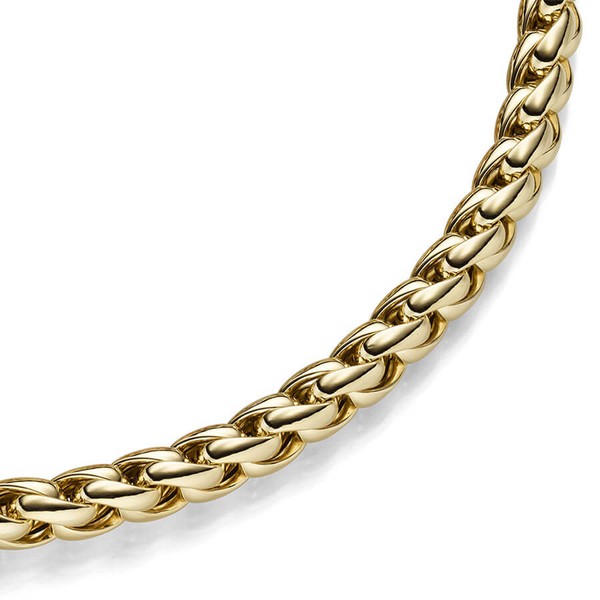 8,5mm Zopf-Kette 585 Gelbgold 45cm