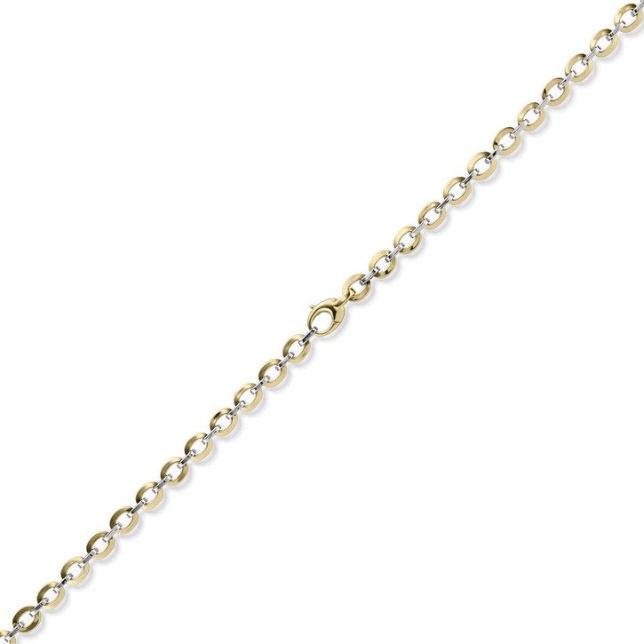 6,5mm Phantasie-Armband 585 Gold bicolor 21cm