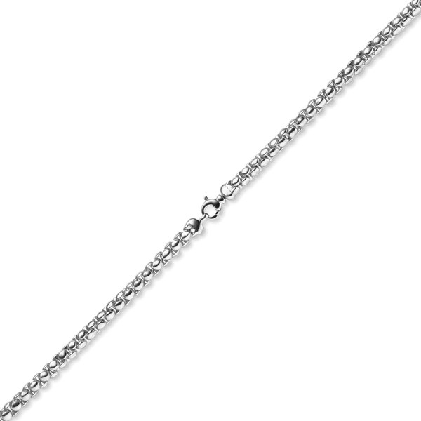 6mm Phantasie-Armband 585 Weißgold 19cm