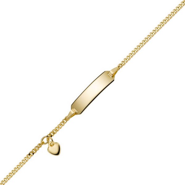 Armband mit Herz 585 Gelbgold 16cm
