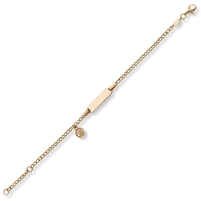 Armband Armkette Engel Schutzengel 585 Gold Rotgold 16cm Identbändchen Kinder