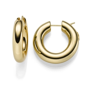 Paar Ohrringe Creolen 26,5x6mm Ohrschmuck aus 585 Gold Gelbgold rund glänzend Paar Ohrringe Creolen 26,5x6mm Ohrschmuck aus 585 Gold Gelbgold rund glänzend