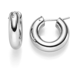 Paar Ohrringe Creolen 22x6mm Ohrschmuck aus 585 Gold Weißgold rund glänzend