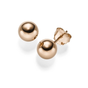 Ohrstecker Stecker Kugel 8mm aus 585 Gold Rotgold glänzend Ohrringe Ohrschmuck