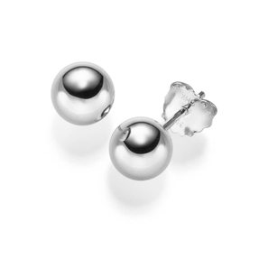 Ohrstecker Stecker Kugel 8mm aus 585 Gold Weißgold glänzend Ohrringe Ohrschmuck